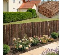 casa.pro Valla de corteza 90x300 cm Zamora Pantalla de privacidad Natural | resistente separador de ambientes para jardín terraza balcón patio exterior