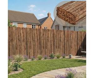 casa.pro Valla de Corteza Zamora Valla de Ocultación Separador de Ambientes para Jardín Terraza Balcón Patio Pantalla de Privacidad 180 x 300 cm - Natural