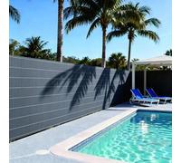 casa.pro Valla Jardin Exterior Cefalu 120 x 300 cm Cañizo PVC Malla Ocultacion Cañizo Jardin Ocultación Contra el Viento Pantalla de Privacidad Balcón Terraza Resistente 19 mm - Antracita
