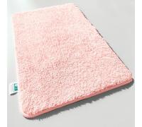casa pura Alfombra de Baño Antideslizante - Alfombra de Ducha | Baño, WC, Inodoro, Alfombra de Salida de Ducha | Microfibra Gruesa, Absorbente y Suave (Rosa Claro - 50x80 cm)
