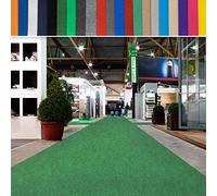 Casa pura - Alfombra de medición de hasta 40 m de longitud - difícilmente inflamable - Fieltro punzonado, de eventos alfombra VIP, polipropileno, verde oscuro, 1 m x 4 m (BxL)