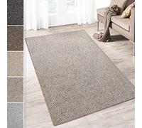 Casa pura Alfombra de pasillo Carlton | tejido plano Discreto estampado | como camino Camino de cocina, Piso | con escaleras combinable, 100% Polipropileno, gris-beige, Teppich Läufer 80x450 cm