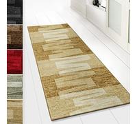 casa pura Alfombra de pasillo para cocina Via Veneto pasillo y sala de estar, alfombra de pasillo a medida, alfombra de pasillo, cocina, puente, salón, 67 x 100 cm, 0,67 m², beige