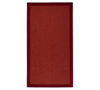 casa pura Alfombra de sisal para salón, dormitorio, cocina, comedor, color marrón oscuro, también ideal para gatos, alfombra antideslizante, lavable a mano, de pelo corto, con cenefa, 200 x 290 cm,