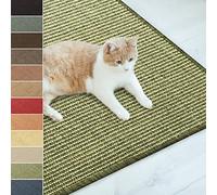 casa pura Alfombra rascador para gatos de sisal natural, posibilidades de arañar para gatos, muebles para pared o suelo, resistente y lavable, 40 x 60 cm, color verde
