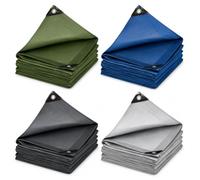 casa pura Lona impermeable de 240 g/m², 10 x 15 m, color verde, lona multiusos para protección contra la intemperie, apta para jardín, resistente a los rayos UV, revestimiento por ambos lados