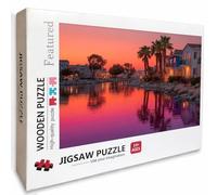 Casa Puzzle Madera, Sunset Puzzle 6000 Piezas Adultos con Compact Box 179x105cm, Rompecabezas Desafiante, DIY Juegos de Rompecabezas Creativos para Hombres Mujeres, Decoración Verano Regalo, J-4599
