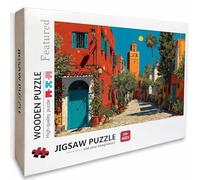 Casa Puzzle Madera, Vista De La Calle Puzzle 1000 Piezas Adultos con Compact Box 75x50cm, Rompecabezas Desafiante, Juegos de Rompecabezas Creativos para Hombres Mujeres, Decoración Verano, 4-4203