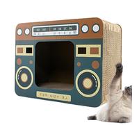 Casa rascador para gatos, gran tablero rascador de cartón como cama | Forma de horno protección de muebles | Para apartamento refugio pequeños y grandes