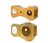 Casa rascadora para Gatos, Juego de diseño de, cartón Corrugado de Doble Capa, escondite para para Interiores y Exteriores, Sala de Estar, Piso de Esquina, Muebles para Mascotas, Centro