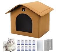 Casa refrescante para gatos para el verano al aire libre, refugio para gatitos, ventilada, aislada, portátil, para mascotas, cachorros, gatos, con bolsas absorbentes y bolsa de hielo para patio