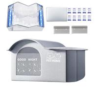 Casa Refrescante para Gatos - Refugio Refrescante Plegable para Gatos con Compresas de Hielo | Cama Cueva de Sombra Portátil Espaciosa Aislada para Perros de Razas Grandes y Pequeñas en Interior y Ext