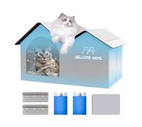 Casa Refrescante para mascotas,Casa Aislada Aluminio para gatos | Tienda Caverna Espaciosa Resistente a los Rasgaduras para Apartamento Coche Camping Viaje