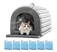 Casa Refrescante para Perros - Caseta para Mascotas con Compartimento de Hielo | Tienda Cómoda Antideslizante Impermeable Camas Aisladas para Cachorro Protección Climática Uso en Exterior Viajes