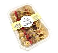 Casa Santoña Pincho Braseado Gourmet 1,7 kg, 40 Piezas con Anchoa del Cantábrico, Boquerón, Alcachofa, Aceituna y Pimiento Caramelizado para Tapas y Aperitivos