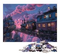 Casa Steampunk Puzzle para Adultos 300 Piezas Cumpleaños Juego De Rompecabezas Juegos Educativos para Decoración del Hogar Stress Relief 300pcs (40x28cm)