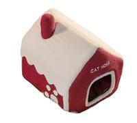 Casa Suave de Perro Antideslizante Impermeable Forma Iglú Lavable Cama Casa | Suave Portátil para Mascotas para Interiores Apartamento Dormitorio Sala de Estar Residencia Universitaria