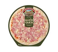 CASA TARRADELLAS Pizza fresca de jamón y queso cocida al horno de piedra CASA TARRADELLAS 405 g. (JAMON QUESO)