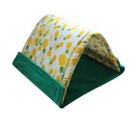 Casa triangular para mascotas - Zona cálida para dormir de felpa, hábitat para animales pequeños, rincón para dormir en interiores, refugio tranquilo, refugio con forro de felpa que proporciona un