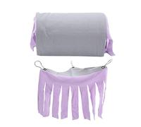 Casa túnel para Mascotas, Tubo escondite Desmontable para pequeños Animales con Hamaca y Cortinas con borlas, Nido de Juego de Lona y Franela para hámster y cobaya, Apto para Todas (Borla Morada)