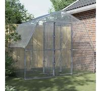 Casa y jardín, decoración, casas de pájaros y vida silvestre, jaula para pájaros con puerta, acero galvanizado plateado