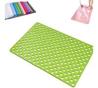 Casaandbeyond Shower Mat, Casaandbeyond Secure Shower Mat Non-Slip, with Suction Cups and Drain Holes, Easy Dry & Cut, Non Slip Bath Mats for Tubs, for Showers (Green-B,52 * 54cm)