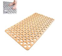 Casaandbeyond Shower Mat, with Suction Cups and Drain Holes, Non Slip Bath for Tub, Secure Bathtub, Easy Dry & Cut, Machine Washable, for Inside Shower (Beige,53 * 53cm)