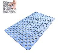 Casaandbeyond Shower Mat, with Suction Cups and Drain Holes, Non Slip Bath for Tub, Secure Bathtub, Easy Dry & Cut, Machine Washable, for Inside Shower (Blue,90 * 60cm)