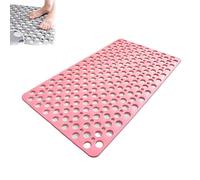 Casaandbeyond Shower Mat, with Suction Cups and Drain Holes, Non Slip Bath for Tub, Secure Bathtub, Easy Dry & Cut, Machine Washable, for Inside Shower (Pink,120 * 80cm)