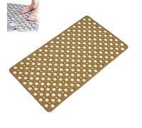 Casaandbeyond Shower Mat, with Suction Cups and Drain Holes, Non Slip Bath for Tub, Secure Bathtub, Easy Dry & Cut, Machine Washable, for Inside Shower (Coffee,70 * 70cm)