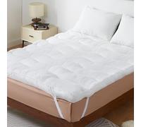 CASABEL Sobrecolchon 180x200 - Topper Colchon de Microfibra Transpirable Extra Grueso - Antideslizante y Antialergico - Topper con 4 Bandas Elasticas