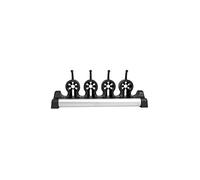 Casabella Grook 13.5" Wall-Mount Soporte Mediano para Escoba y fregona, Plástico Metal, Negro/Plata, M