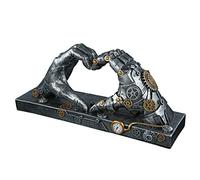 Casablanca 37049 Love Steampunk - Escultura de Mano (16 cm, Acabado Envejecido), Color Plateado