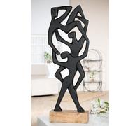 Casablanca Acrobatics - Escultura de Madera de Mango, Color Negro, Altura 60 cm x 20 cm x 8 cm - decoración, Arte, decoración del hogar, Regalo