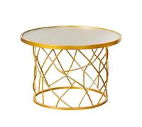 Casablanca Akurat - Mesa Auxiliar (Metal, Redonda, Aspecto metálico, Altura 40 cm x 60 cm de diámetro, Mesa Decorativa)