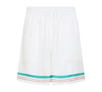 Casablanca - Pantalones cortos de seda gráficos con detalles a rayas - Shorts - Hombre - Blanco - M -