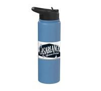 Casablanca Black and White Logo Stainless Steel Insulated Water Bottle