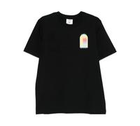 Casablanca - Black L`arche Cotton T-Shirt - Tops - Hombre - Negro - L -