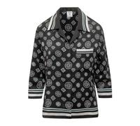 Casablanca - Camisa de Pijama con Monograma de Satén de Seda - Blouses & Shirts - Mujer - Negro - S -