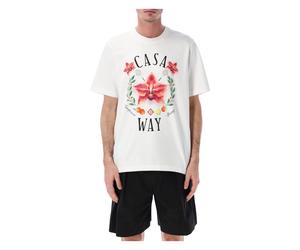 Casablanca - Casa Way Orchid Classic T-Shirt - Tops - Hombre - Blanco - M -