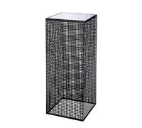 Casablanca - Columna de retino de Cristal y Metal, 70 x 27 cm, Color Negro