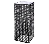 Casablanca - Columna Decorativa de Cristal y Metal, 100 x 27 cm, Color Negro