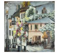 Casablanca - Cuadro de Café Toscana, cuadrado, metal, estructurado, multicolor, altura 100 cm x ancho 100 cm, decoración de pared