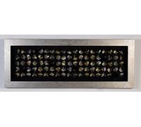 Casablanca - Cuadro decorativo grande XL - Objeto decorativo de pared de madera y cristal - Mural para salón o dormitorio, color plateado y negro, 160 x 60 cm, marco plateado, 160 x 60 cm