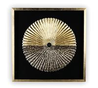 Casablanca - Cuadro grande XL - Platón - dorado/negro - hecho a mano - 80 x 80 x 5 cm