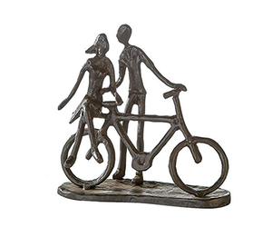 Casablanca Design Skulptur 'Pair on Bike' Paar auf Fahrrad Eisen brüniert 74610