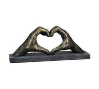 Casablanca - Escultura Decorativa con Forma de corazón de Manos - Amor, Poli Ancho 36 cm