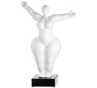 Casablanca - Escultura Decorativa Moderna XL, Figura de Mujer - Estatua de diseño Blanco Brillante, Altura 54 cm