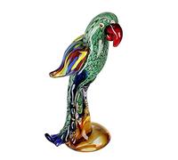 Casablanca - Escultura, Figura Decorativa - Loro - Cristal - Verde/Rojo/Azul - Altura 28 cm