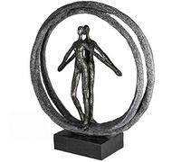 Casablanca - Escultura - Figura - Figura Decorativa - Par en Anillo - Poli - Color: Bronce Altura 40 cm
